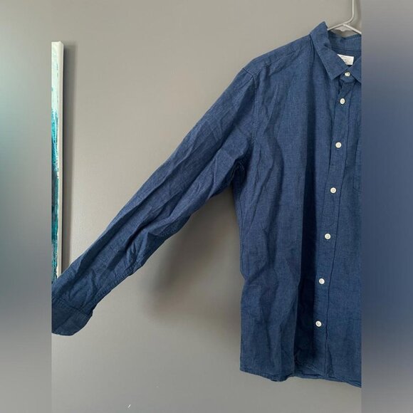 Minimalist Casual GAP Linen Long-Sleeve Shirt Relaxed Breezy Spring Summer Ready - Picture 2 of 10